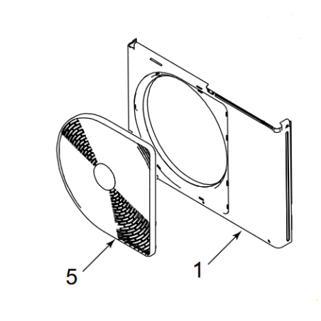 GRILLE FRONTALE TOSHIBA réf:4301V035