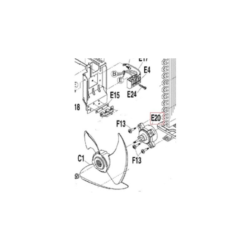 MOTEUR DE VENTILATEUR 3SB40632 4 DAIKIN Ref: 2088075