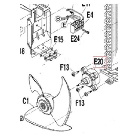 MOTEUR DE VENTILATEUR 3SB40632 4 DAIKIN Ref: 2088075