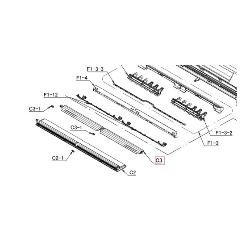 VOLET GRILLE SOUFLAGE  3P506509 1 DAIKIN Ref: 5021216