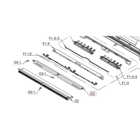 VOLET GRILLE SOUFLAGE  3P506509 1 DAIKIN Ref: 5021216