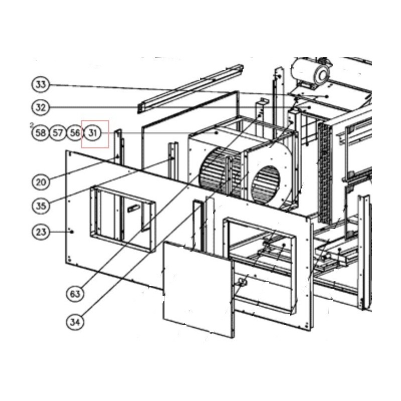 VENTILATEUR R03029030445 DAIKIN Ref: 4004034