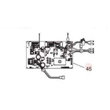 PLATINE  PWB MAIN HITACHI Réf:HWRAC50WEBA09