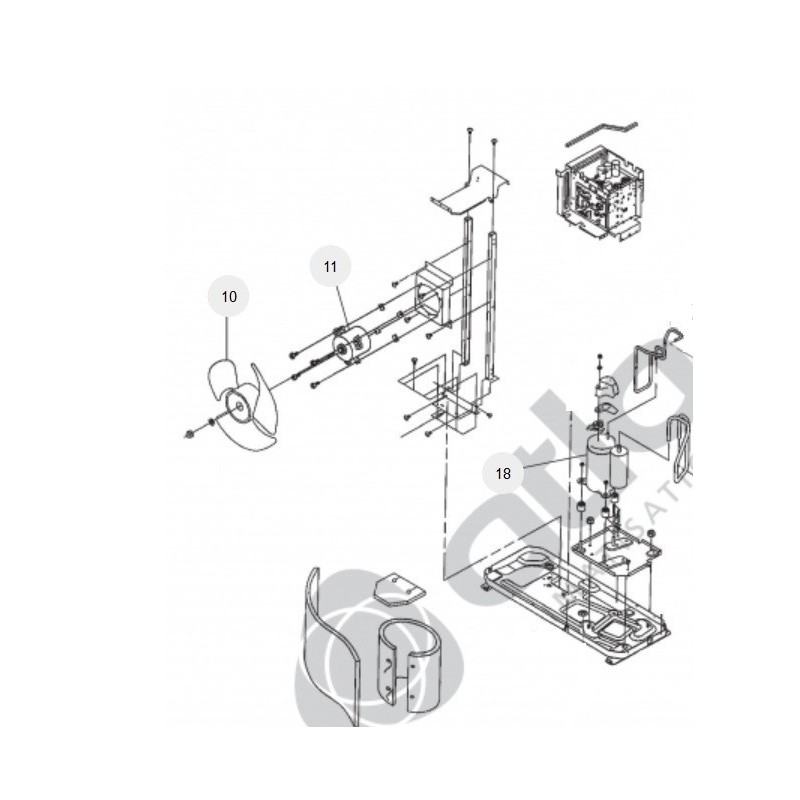 MOTEUR VENTILATEUR ATLANTIC Réf :890868