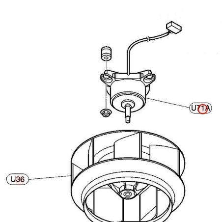 MOTEUR VENTILATEUR HITACHI Réf: P29163