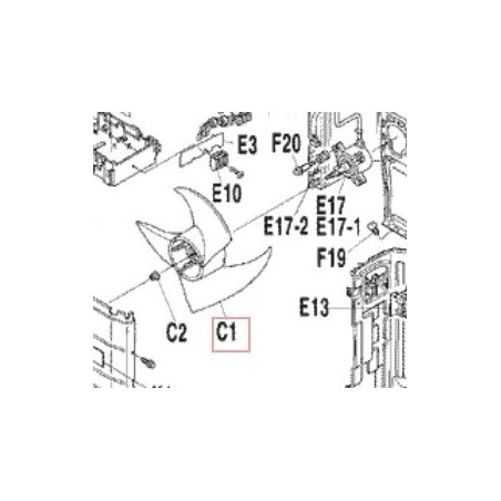 HELICE DE VENTILATION DAIKIN Ref: 118382J