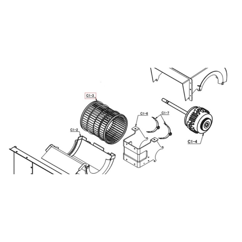 ENSEMBLE TURBINE DE VENTIL 2P195989 2 DAIKIN Ref: 5001302