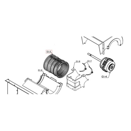 ENSEMBLE TURBINE DE VENTIL 2P195989 2 DAIKIN Ref: 5001302