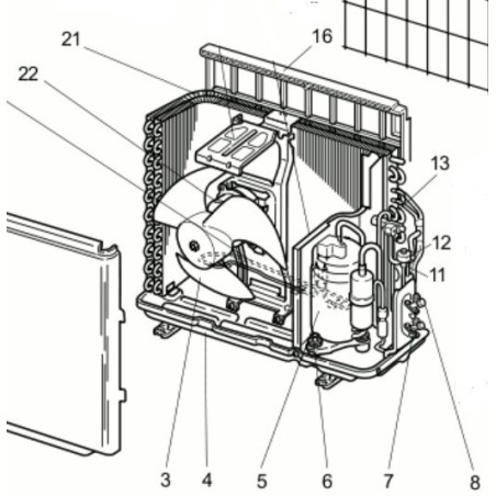 MOTEUR VENTILATEUR MITSUBISHI Réf:E22C34301