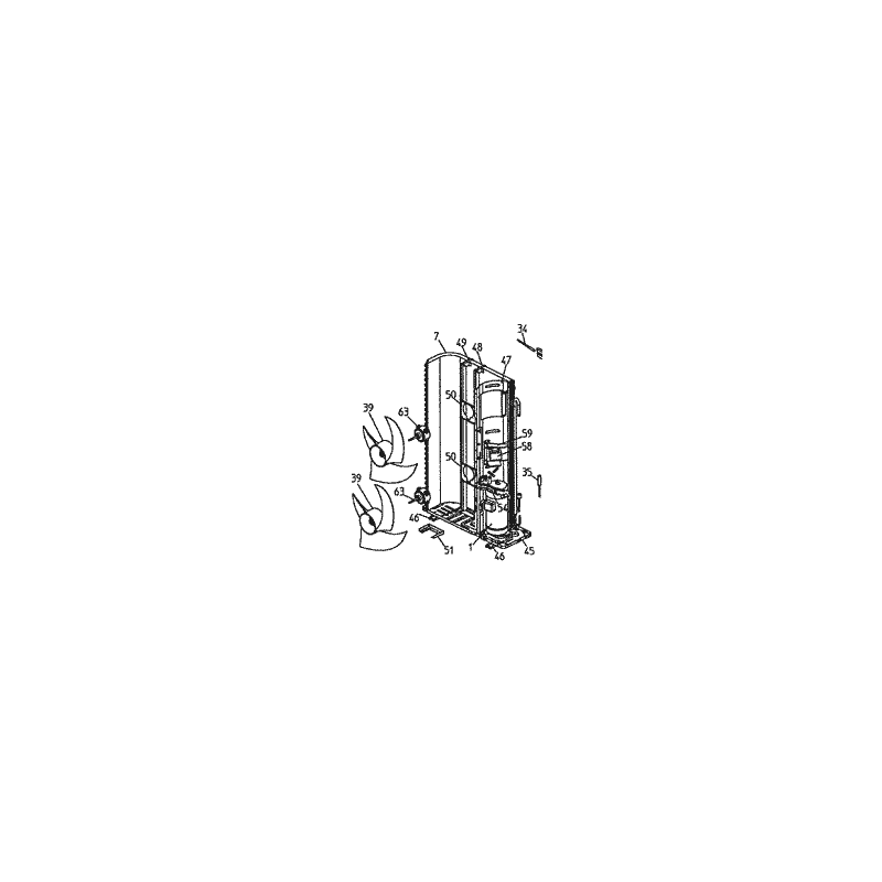 hélice daikin MKS MXS AMX AZQS EBHQ EBLQ EDHQ EDLQ ERHQ ERLQ ERQ ERRQ ERSQ ERX EWAQ EWYQ RBLQ RDLQ RKS RMXS RRHQ RRLQ RXS RXYS