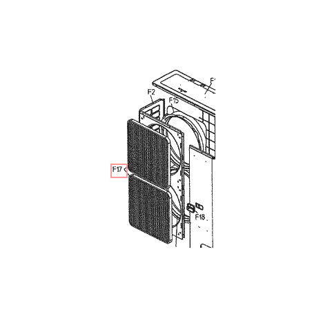 GRILLE GROUPE EXTERIEUR HAUTE OU BASSE DAIKIN Réf: 300126P