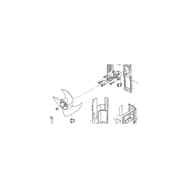 MOTEUR VENTIL D68D 32 8P 68W 3SB40722 4 DAIKIN Ref: 4015813
