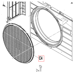 GRILLE DE REFOULEMENT 3P439856 1 DAIKIN Ref: 5017578