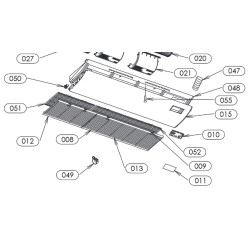 FILTRE GAUCHE POUR PLAFONNIER TOSHIBA Réf :43T80338