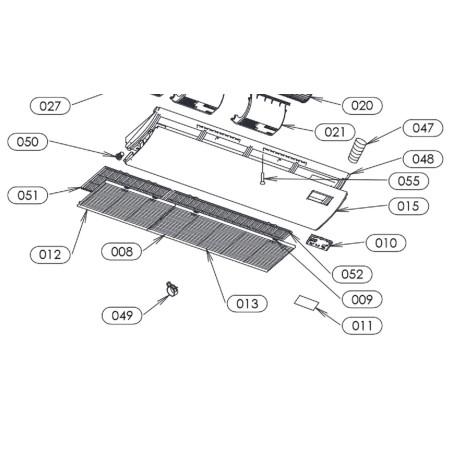 FILTRE GAUCHE POUR PLAFONNIER TOSHIBA Réf :43T80338