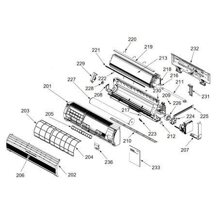 FILTRE A AIR  GAUCHE TOSHIBA Réf:43T80306