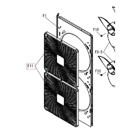GRILLE DE REFOULEMENT 3P302660 1 DAIKIN Ref: 5008520