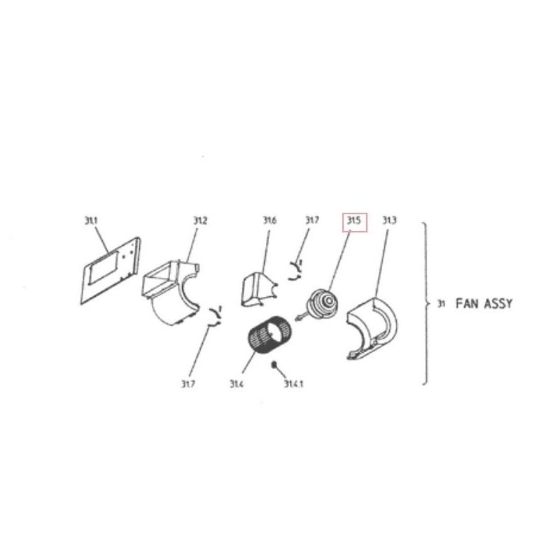 MOTEUR VENTIL FHYB35F DAIKIN Ref: 069149J