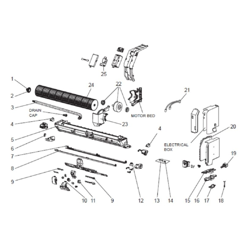 MOTEUR VENTILATEUR UNITE INTERIEUR MITSUBISHI  Réf:E22D94300