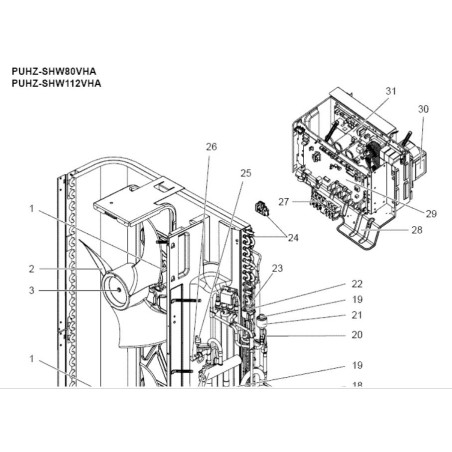 CARTE DE CONTROLE MITSUBISHI Réf:T7WF18315