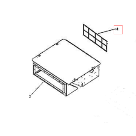 FILTRE AIR  FXDQ20 25M FDBQ25B DAIKIN Ref: 300230P