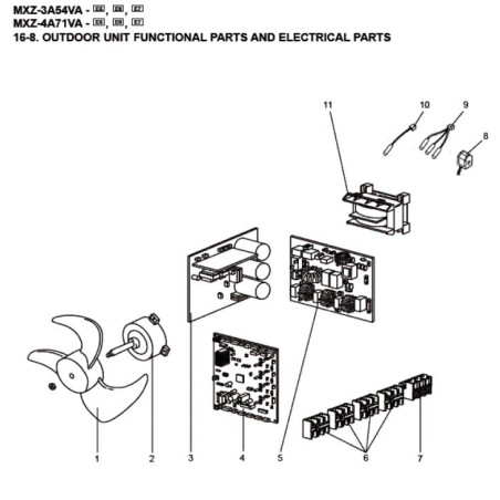 PLATINE DE REGULATION PCB MITSUBISHI Réf:E22D36450
