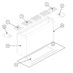 PORTILLON DE GRILLE COTE DROIT FW* FWL C DAIKIN Ref: 324710P
