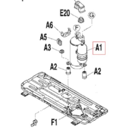 COMPRESSEUR 2YC45RXD C DAIKIN Ref: 5018431