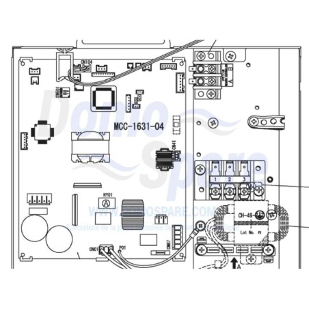 PLATINE DE CONTROLE TOSHIBA Réf:4316V499