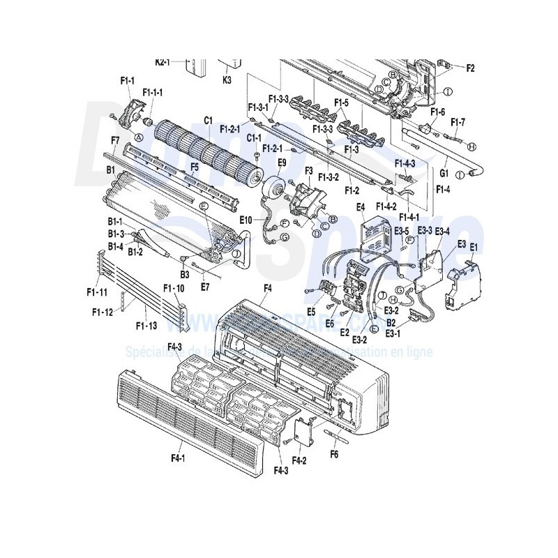 FACE AVANT FT25JV1B DAIKIN Ref: 1206801