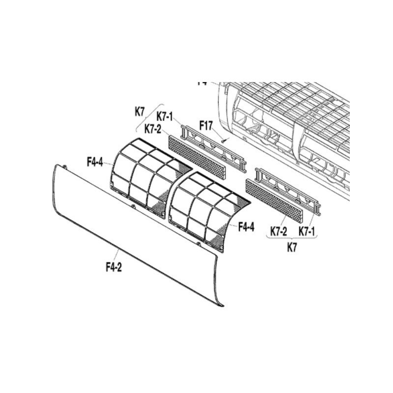 FILTRE A AIR 1P078923 1 DAIKIN Ref: 128841J