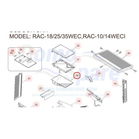 PLATINE  PWB MAIN HITACHI Réf:HWRAC18WECA03