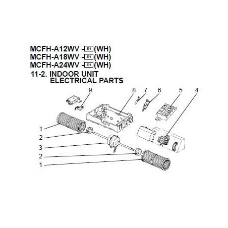 MOTEUR DE VENTILATION MITSUBISHI Réf:E02229300
