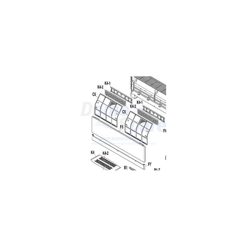 FACADE PARTIE HAUTE FTXG25 35EW DAIKIN Ref: 166107J
