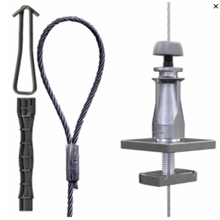 ENSEMBLE DE FIXATION GAINABLE GRIPPLE Réf:KITCLIM4