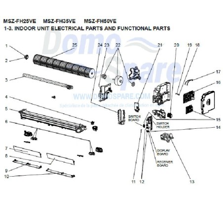 MOTEUR DE VENTILATION MITSUBISHI Réf:E22J44300