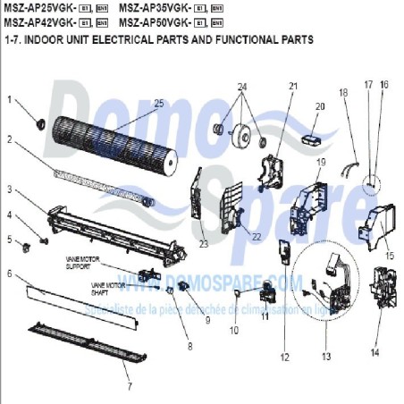 PLATINE DE CONTROLE MITSUBISHI Réf:G2W004410
