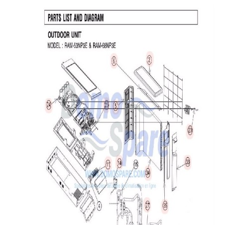 PLATINE PWB MAIN HITACHI Réf :PMRAM68NP3ES01