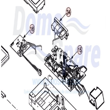 PLATINE PWB MAIN HITACHI Réf: PMRAC70WPAS01