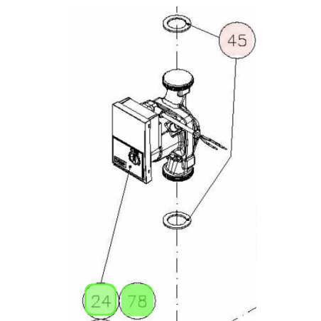 CIRCULATEUR DE CHAUFFAGE HITACHI Réf:E04155