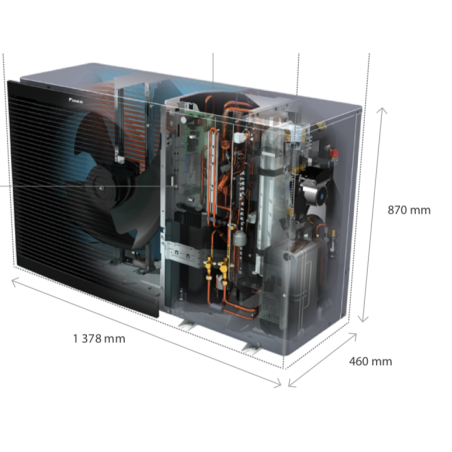 POMPE A CHALEUR AIR/EAU MONOBLOC R32 DAIKIN Réf:EDLA11DV3