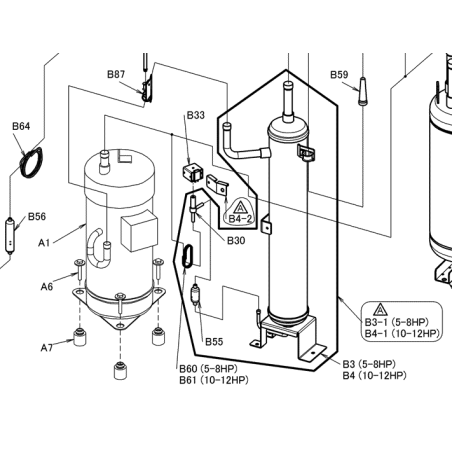 COMPRESSEUR JT15J DDKYR@J DAIKIN Ref: 5009461