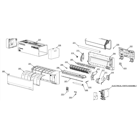 VOLET DE BAYALAGE TOSHIBA Réf: 43T22345