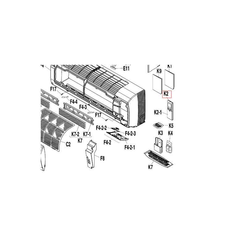 TELECOMMANDE  ARC453A3   2P145357 15 DAIKIN Ref: 1840472