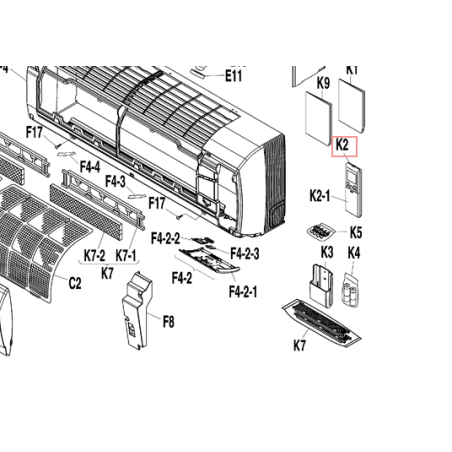 TELECOMMANDE  ARC453A3   2P145357 15 DAIKIN Ref: 1840472