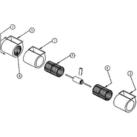 TURBINE POUR VENTILO-CONVECTEUR TRANE réf:FAN0360E