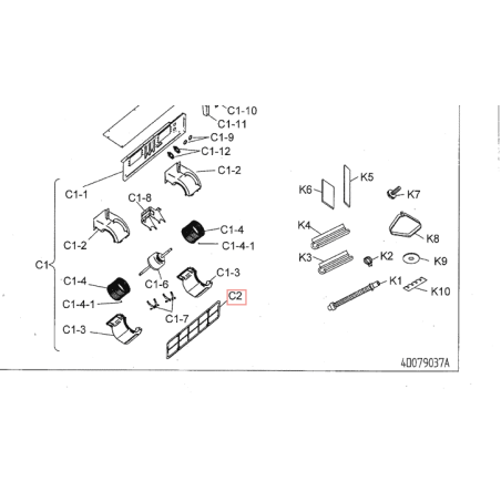FILTRE A AIR FDX(K)S25 35E C DAIKIN Ref: 1659328