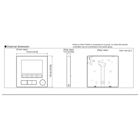 TELECOMMANDE FILAIRE MR SLIM MITSUBISHI Réf:PAR-41MMA