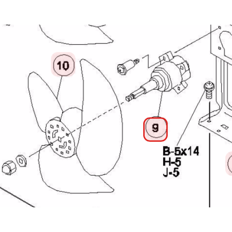 MOTEUR BAS DE VENTILATION HITACHI RÉF:E06260