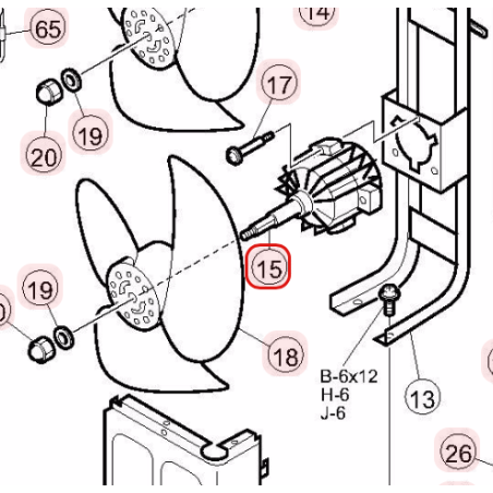 MOTEUR DE VENTILATION HITACHI RÉF: P27314